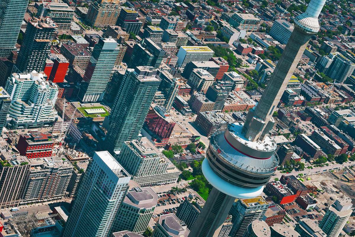 aerial view aerial photography of city canada